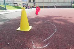 pachołki na torze egzaminacyjnym